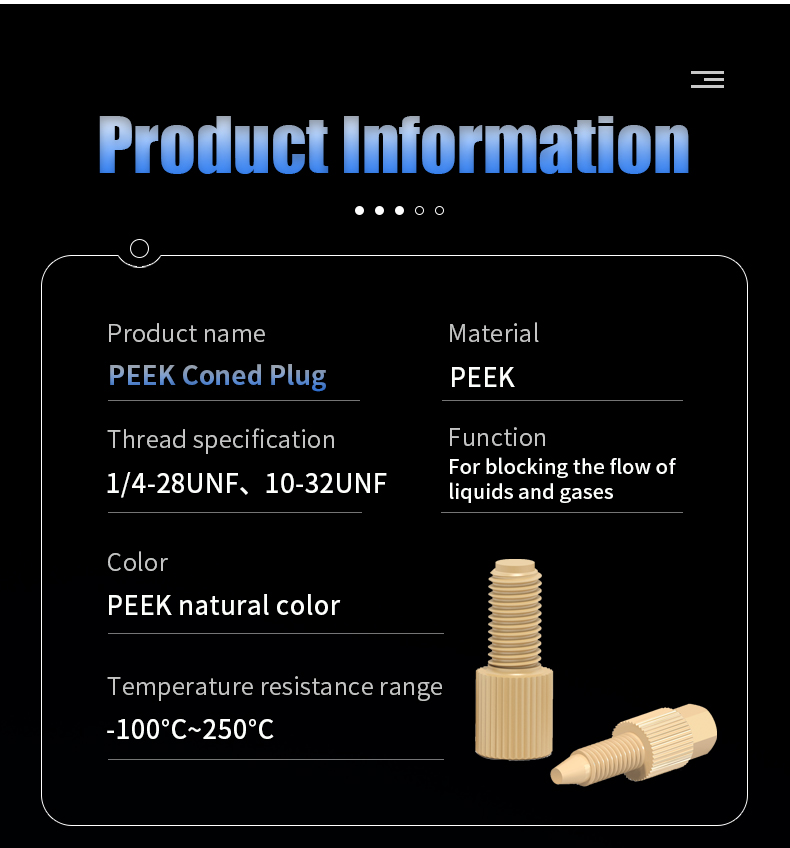 PEEK Coned Plug